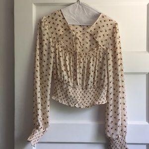 Floral crop blouse